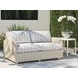 Sand Dune Cream and Blue Outdoor 60" Loveseat
