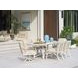 Sand Dune Cream Outdoor 88" Rectangular Stone Top Dining Table