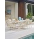 Sand Dune Cream Outdoor 88" Rectangular Stone Top Dining Table