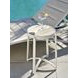 Sand Dune Cream Outdoor Round Stone Top Accent Table