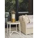 Sand Dune Cream Outdoor Round Stone Top End Table