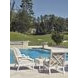 Island Classic Cream and Brown Upholstered Outdoor Rectangular Ottoman