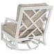 Island Classic Brown and White Upholstered Outdoor Lounge Chair