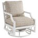 Island Classic Brown and White Upholstered Outdoor Lounge Chair