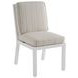 Island Classic Cream and Gray Outdoor Rectangular Quartz Top Dining Room Set