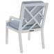 Island Classic Cream and Gray Outdoor Round Quartz Top Dining Room Set