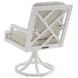 Island Classic Cream and Gray Outdoor Rectangular Quartz Top Dining Room Set