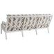 Island Classic White and Brown Outdoor 86" Sofa
