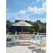 Island Classic Cream and Gray Outdoor Square Quartz Top End Table