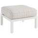 Island Classic Cream and Brown Upholstered Outdoor Rectangular Ottoman