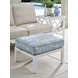 Island Classic Cream and Blue Upholstered Outdoor Rectangular Ottoman