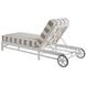 Island Classic White and Brown Outdoor 85" Chaise