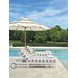 Island Classic White and Brown Outdoor 85" Chaise