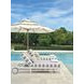 Island Classic White and Brown Outdoor 85" Chaise