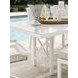 Island Classic Cream and Gray Outdoor 88" Rectangular Quartz Top Dining Table