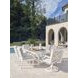 Island Classic Cream and Gray Outdoor Rectangular Quartz Top Dining Room Set