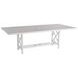 Island Classic Cream and Gray Outdoor Rectangular Quartz Top Dining Room Set