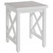 Island Classic Cream and Gray Outdoor Square Quartz Top Accent Table