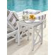 Island Classic Cream and Gray Outdoor Square Quartz Top Accent Table