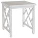 Island Classic Cream and Gray Outdoor Square Quartz Top End Table