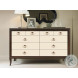 Tribeca American Walnut And Cream 8 Drawer Dresser