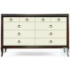 Tribeca American Walnut And Cream 8 Drawer Dresser