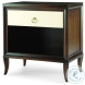 Tribeca American Walnut And Cream 1 Drawer Nightstand