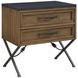 Magnolia Almond and Black 2 Drawer Nightstand with USB Charging
