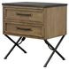 Magnolia Almond and Black 2 Drawer Nightstand with USB Charging
