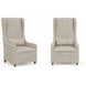 Magnolia Gray Upholstered Host Chair with Pillow Set of 2