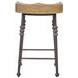 Magnolia Cashew and Gray Counter Height Saddle Stool Set of 2
