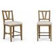 Magnolia Cashew Counter Height Slat Back Chair Set of 2