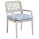 Seabrook Blue Upholstered Outdoor Arm Chair