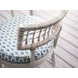 Seabrook Blue and White Upholstered Swivel Outdoor Counter Height Stool