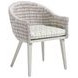 Seabrook Blue and White Upholstered Outdoor Arm Chair