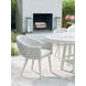 Seabrook Blue and White Upholstered Outdoor Arm Chair