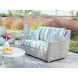 Seabrook Blue and White 58" Outdoor Loveseat