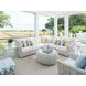 Seabrook Blue and Gray Upholstered Rectangular Outdoor Ottoman