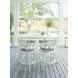 Seabrook Blue and White Upholstered Swivel Outdoor Bar Stool