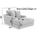 Cozy Pearl 53" Chaise with USB Charging