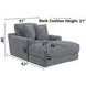 Cozy Gunmetal 53" Chaise with USB Charging