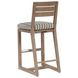 Stillwater Cove Beige and Black Upholstered Outdoor Bar Stool
