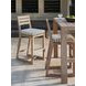 Stillwater Cove Beige and Black Upholstered Outdoor Bar Stool