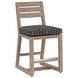 Stillwater Cove Black Upholstered Outdoor Counter Height Stool