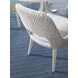 Ocean Breeze Promenade Blue Upholstered Outdoor Occasional Dining Chair