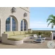 Ocean Breeze Promenade White Outdoor Round Occasional Table Set