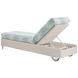 Ocean Breeze Promenade Blue and White 82" Outdoor Chaise