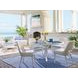 Ocean Breeze Promenade Blue Upholstered Outdoor Occasional Dining Chair