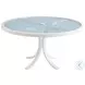 Ocean Breeze Promenade White Outdoor Round 56" Dining Table