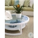 Ocean Breeze Promenade White Outdoor Round Occasional Table Set